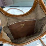 Compact Patent Leather Tote with Adjustable Strap