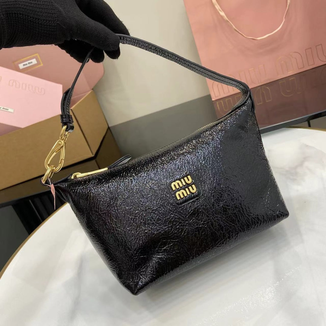 Naplak Patent Leather Small Tote