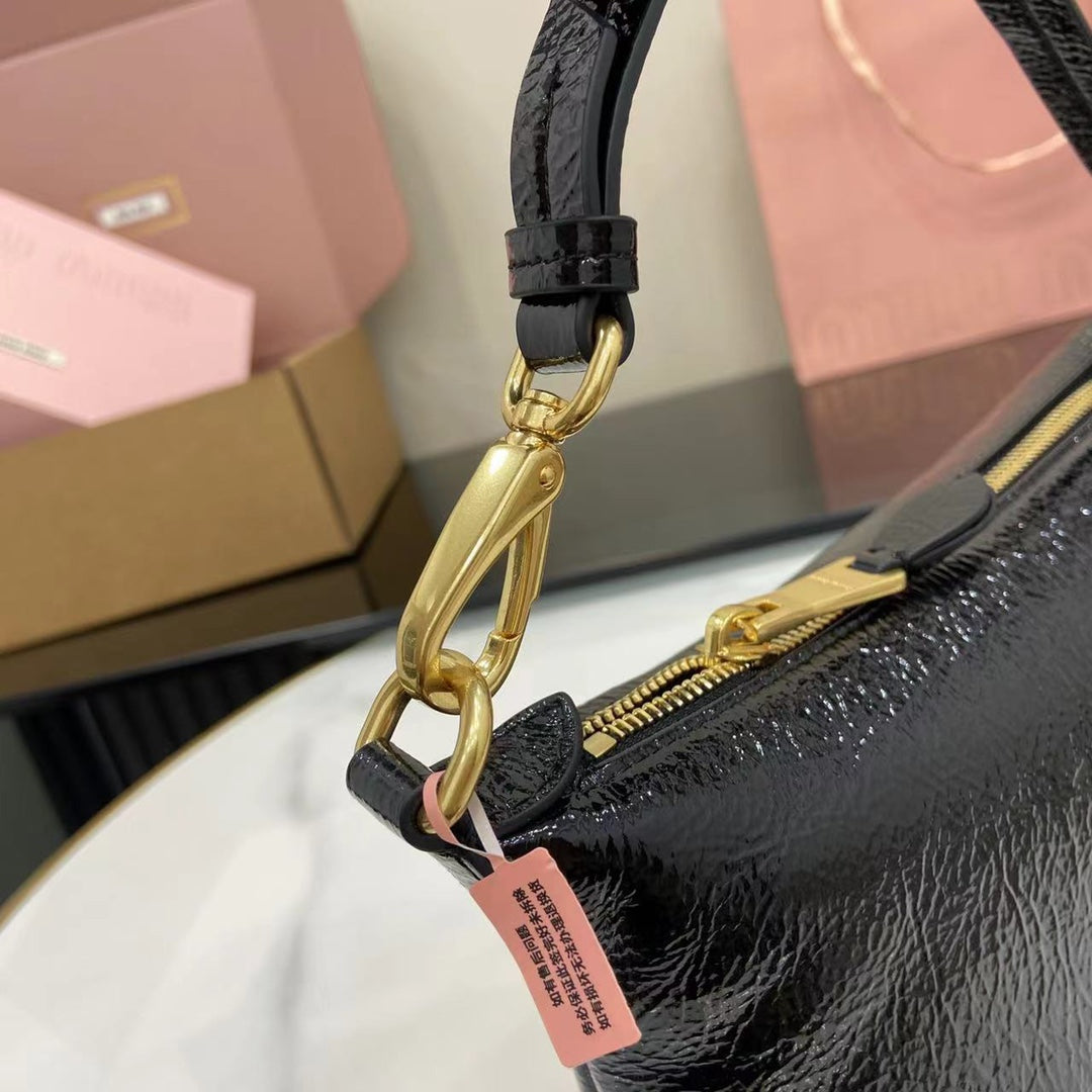 Naplak Patent Leather Small Tote