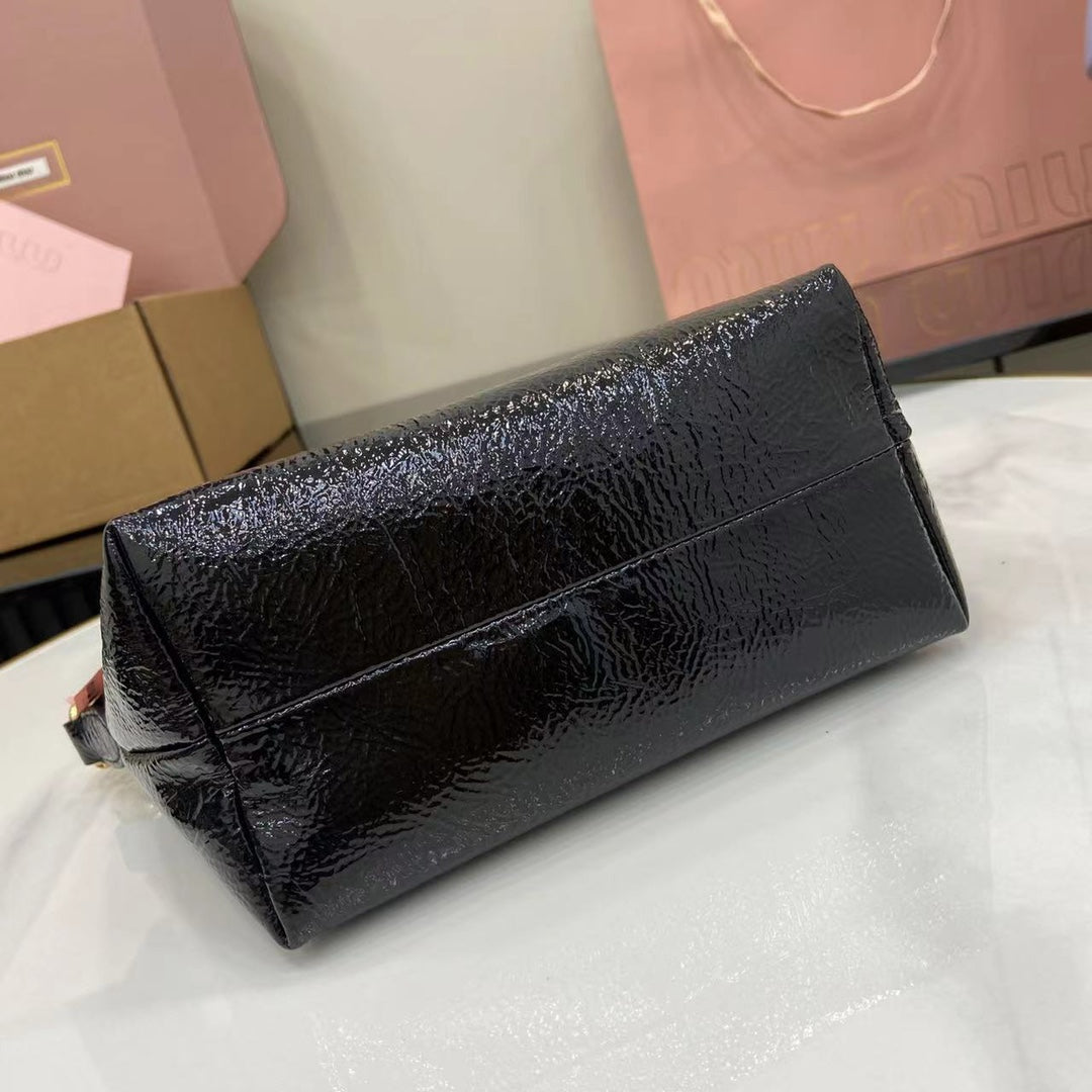 Naplak Patent Leather Small Tote