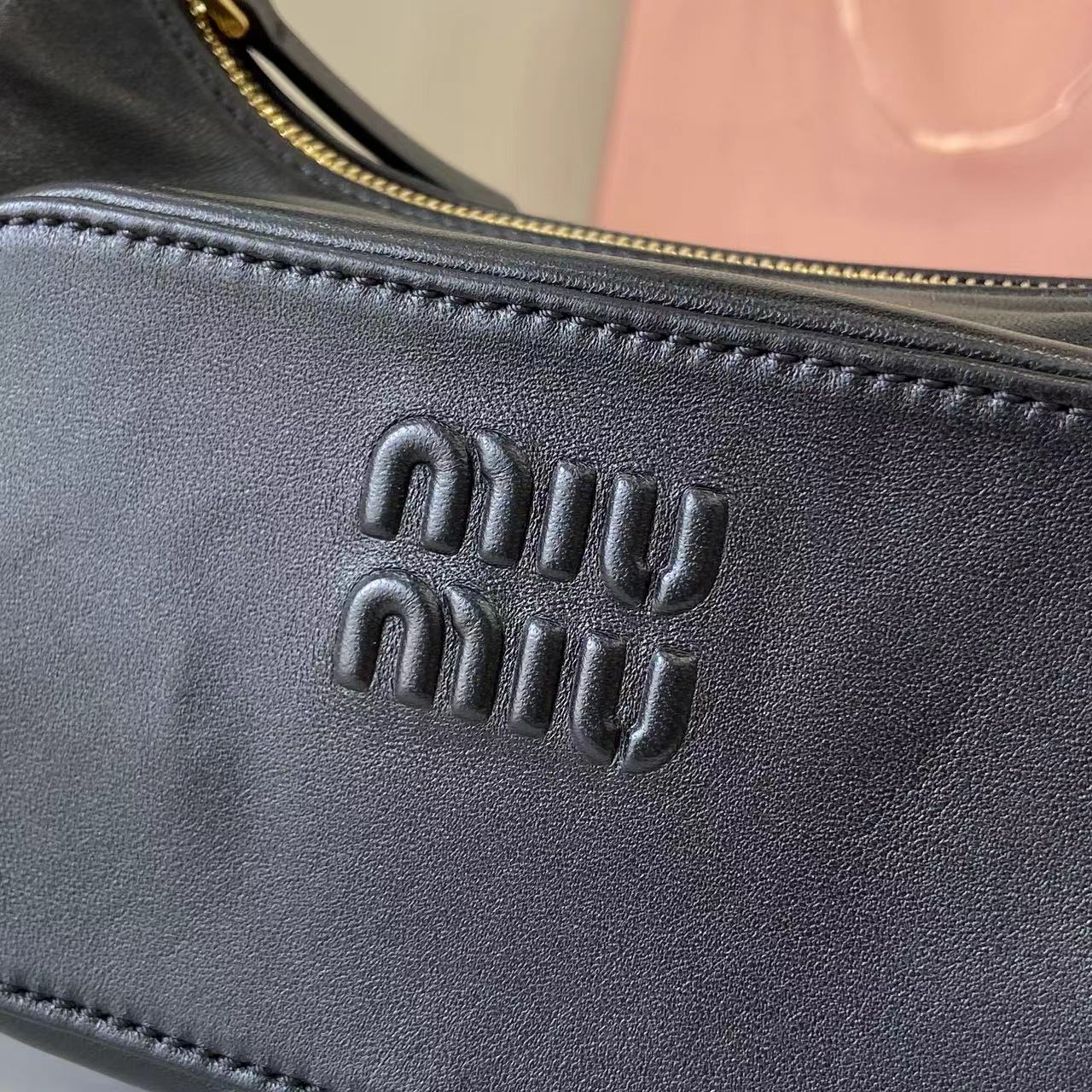 Nappa Leather Pocket Shoulder Bag