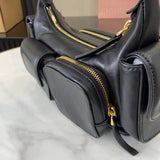 Nappa Leather Pocket Shoulder Bag