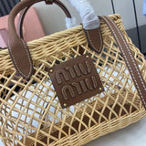 Woven Straw Tote Bag