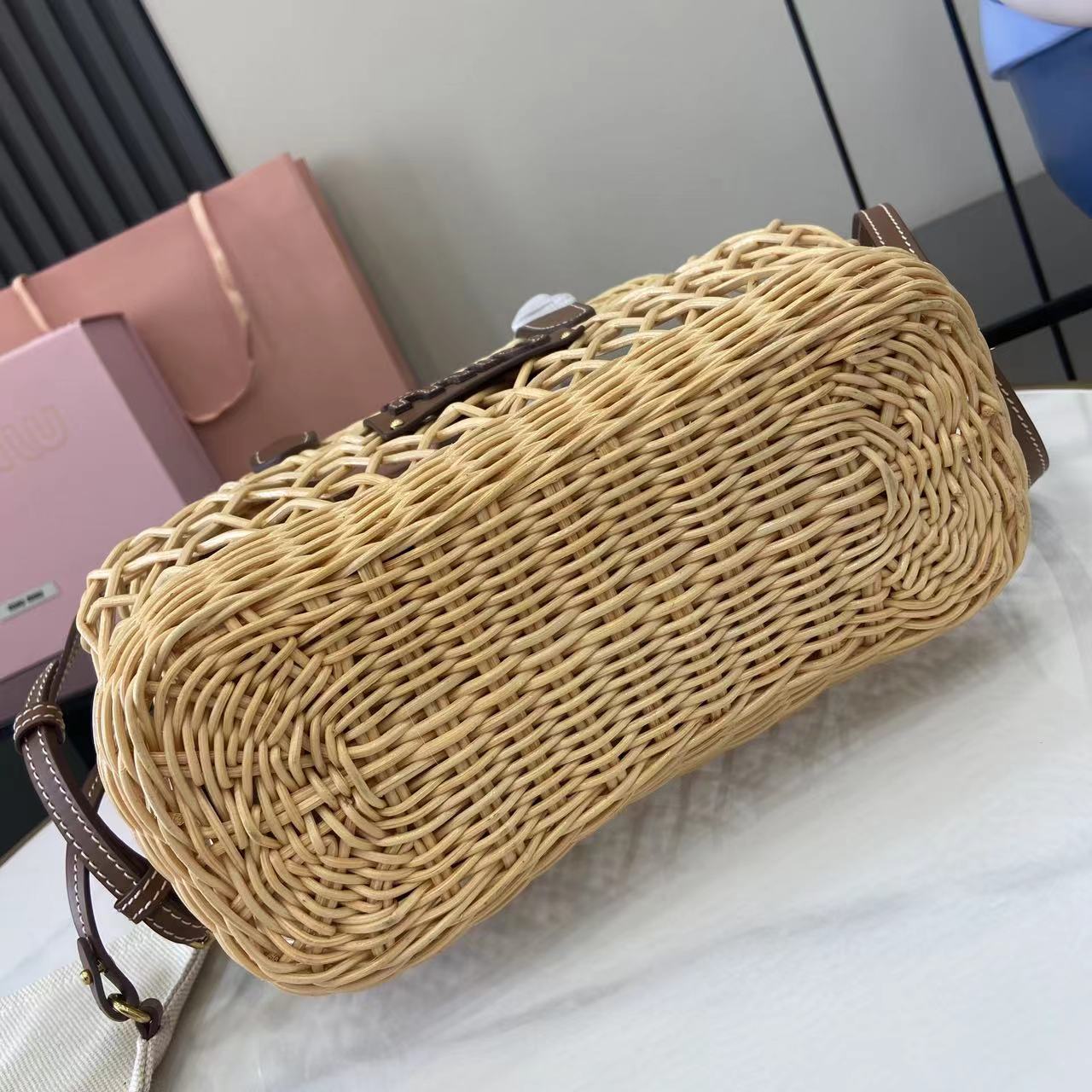 Woven Straw Tote Bag