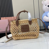 Woven Straw Tote Bag