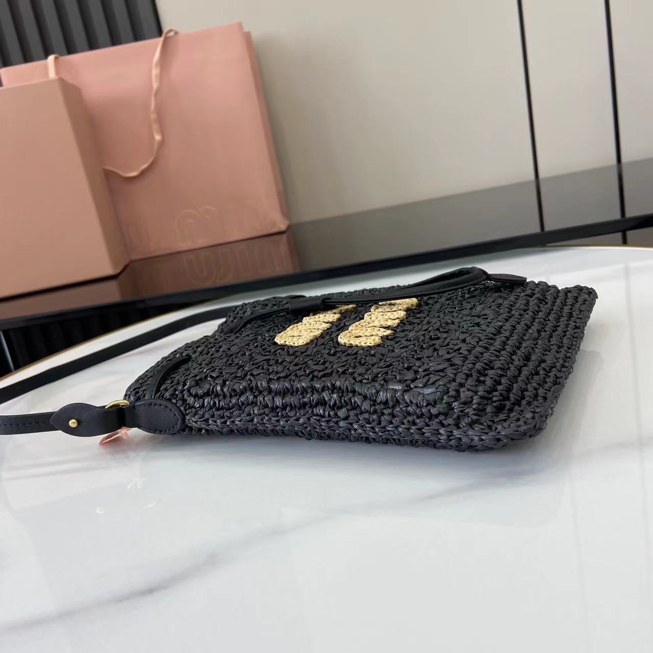 Woven Raffia Mini Bag