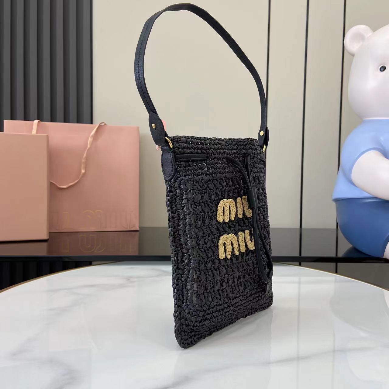 Woven Raffia Mini Bag