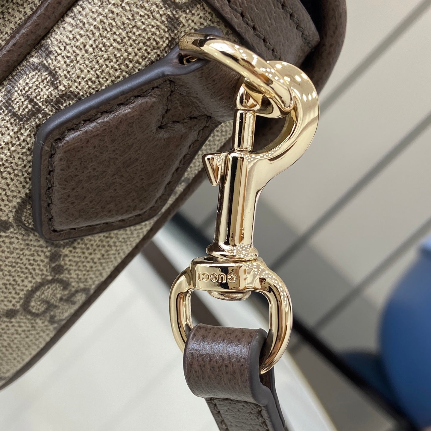 Monogram Canvas Small Top Handle Bag with Leather Trim