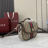 Monogram Canvas Small Top Handle Bag with Leather Trim