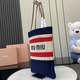 Ivy Striped Crochet Tote Bag