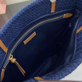 Ivy Striped Crochet Tote Bag