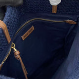 Striped Crochet Tote Bag