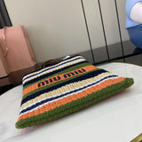 Striped Crochet Tote Bag