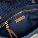 Striped Crochet Tote Bag