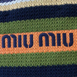 Raffia Crochet Stripe Tote Bag