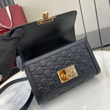 Structured Small Top Handle Bag with Padlock Closure