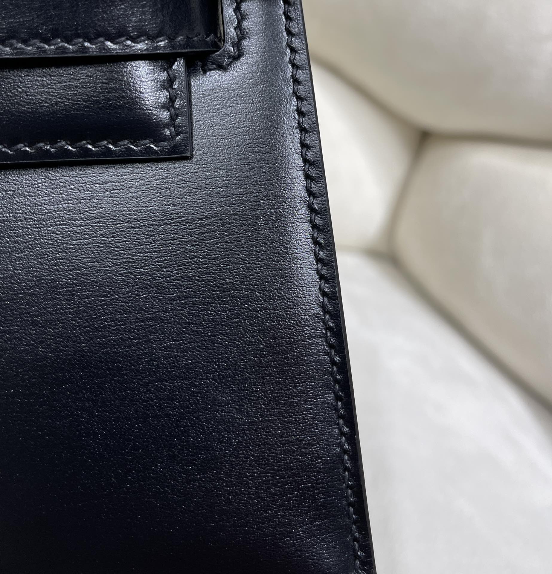 Shine Black Pochette Handbag with Gold-Tone Hardware