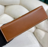 Gold Swift Pochette Handbag with Elegant Gold Hardware