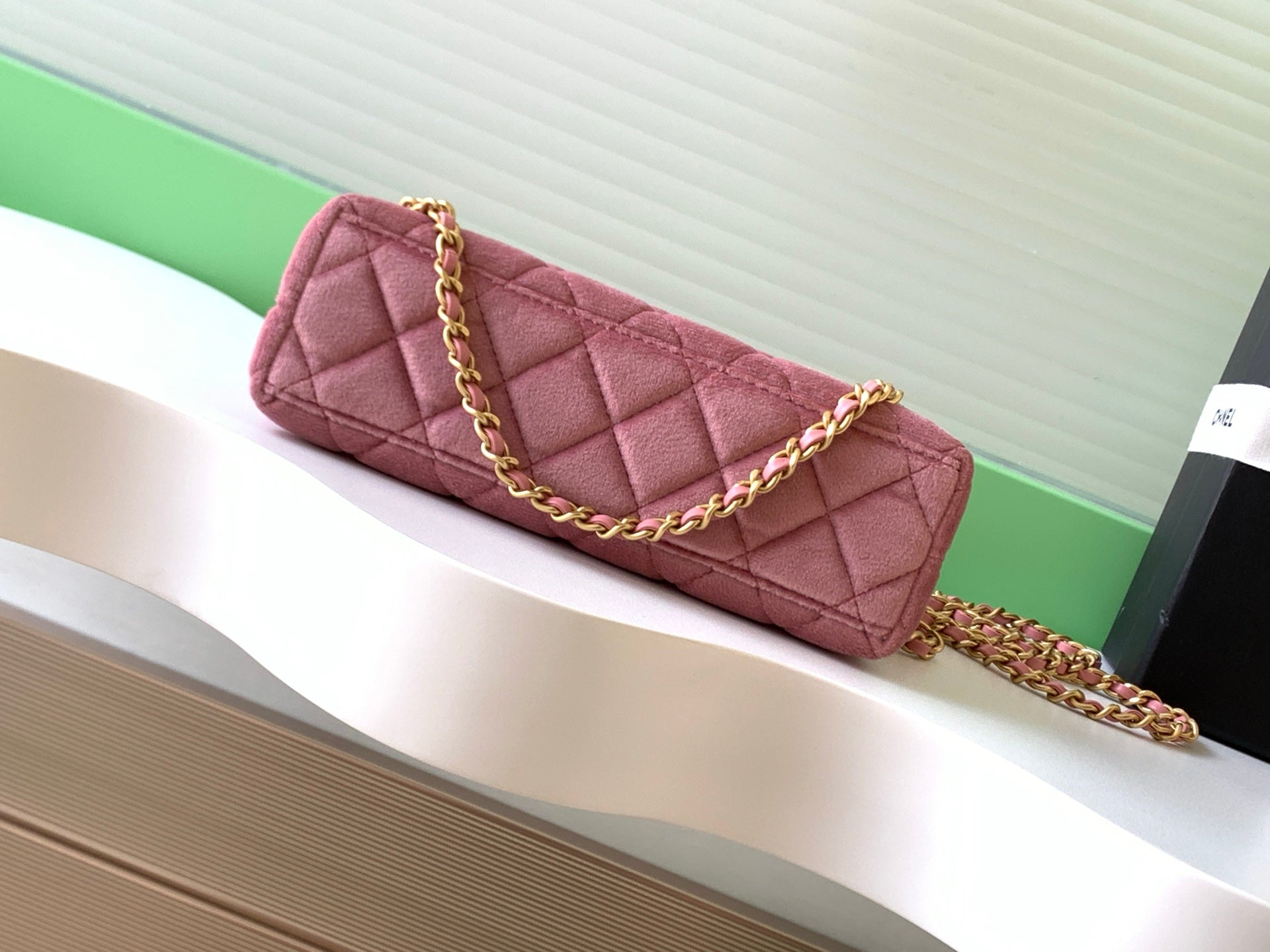 Velvet Top-Handle Mini Shoulder Bag