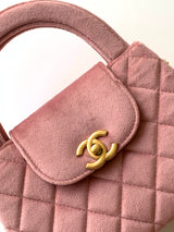 Velvet Top-Handle Mini Shoulder Bag