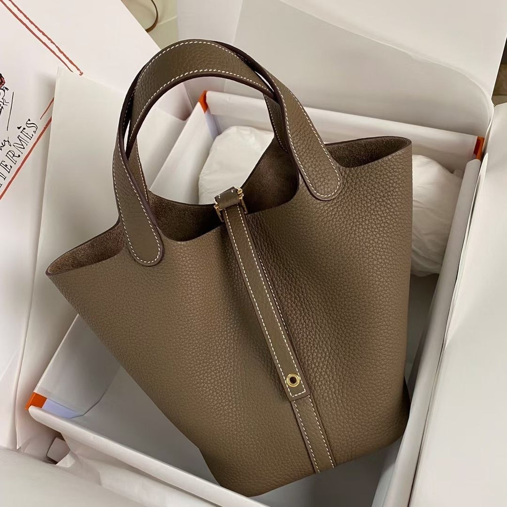 Classic Picotin Handbag with Silver Hardware