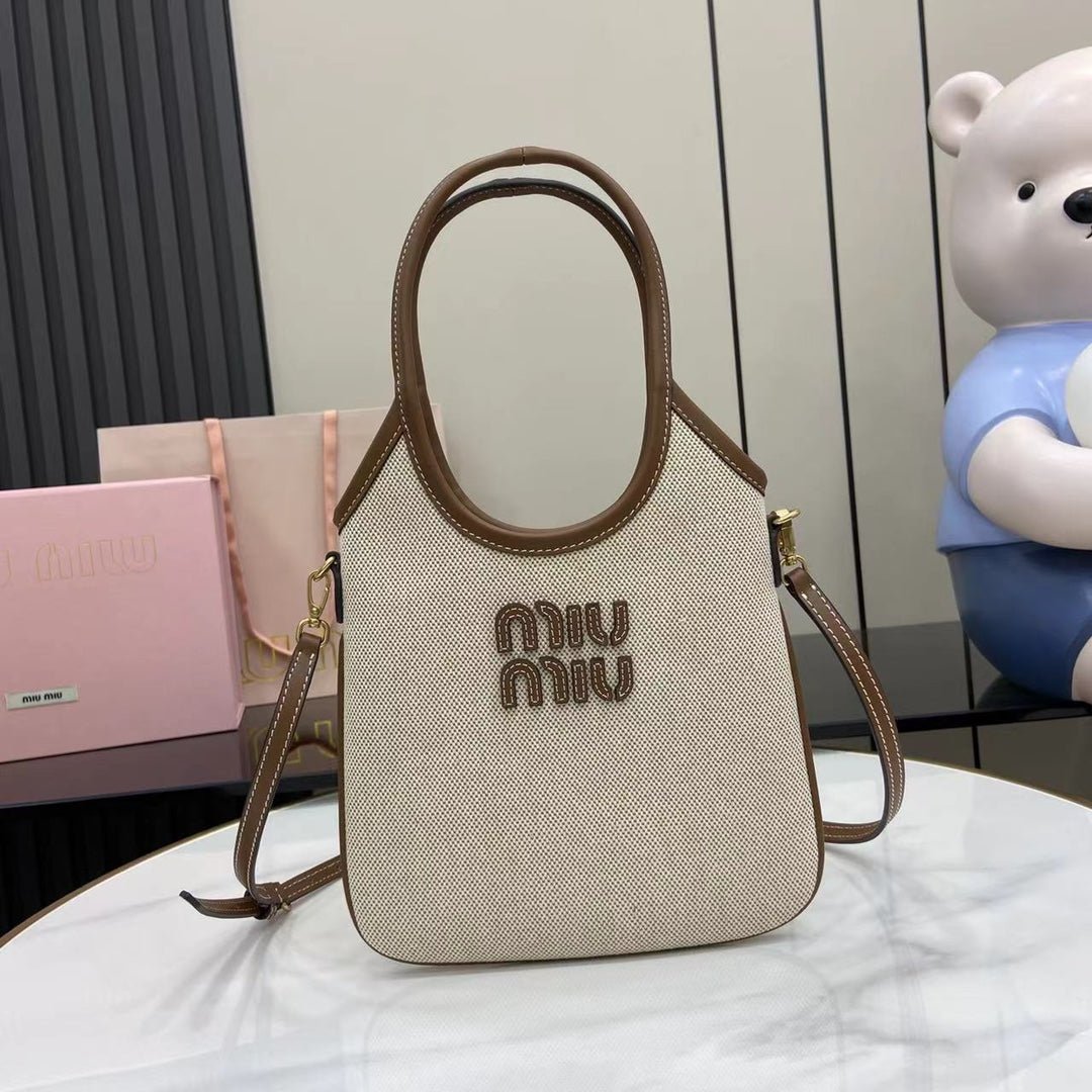 Ivy Canvas and Leather Tote Bag