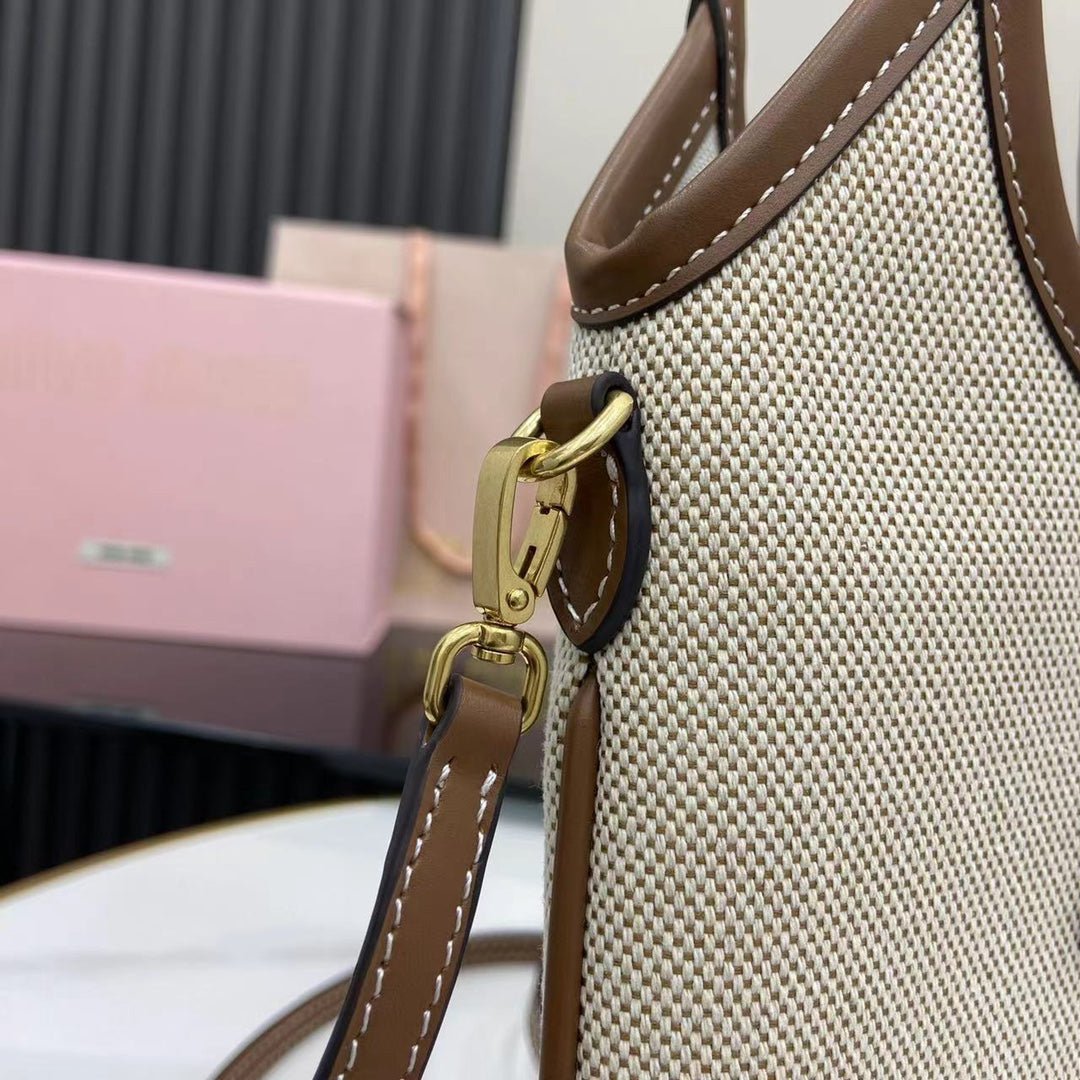 Ivy Canvas and Leather Tote Bag