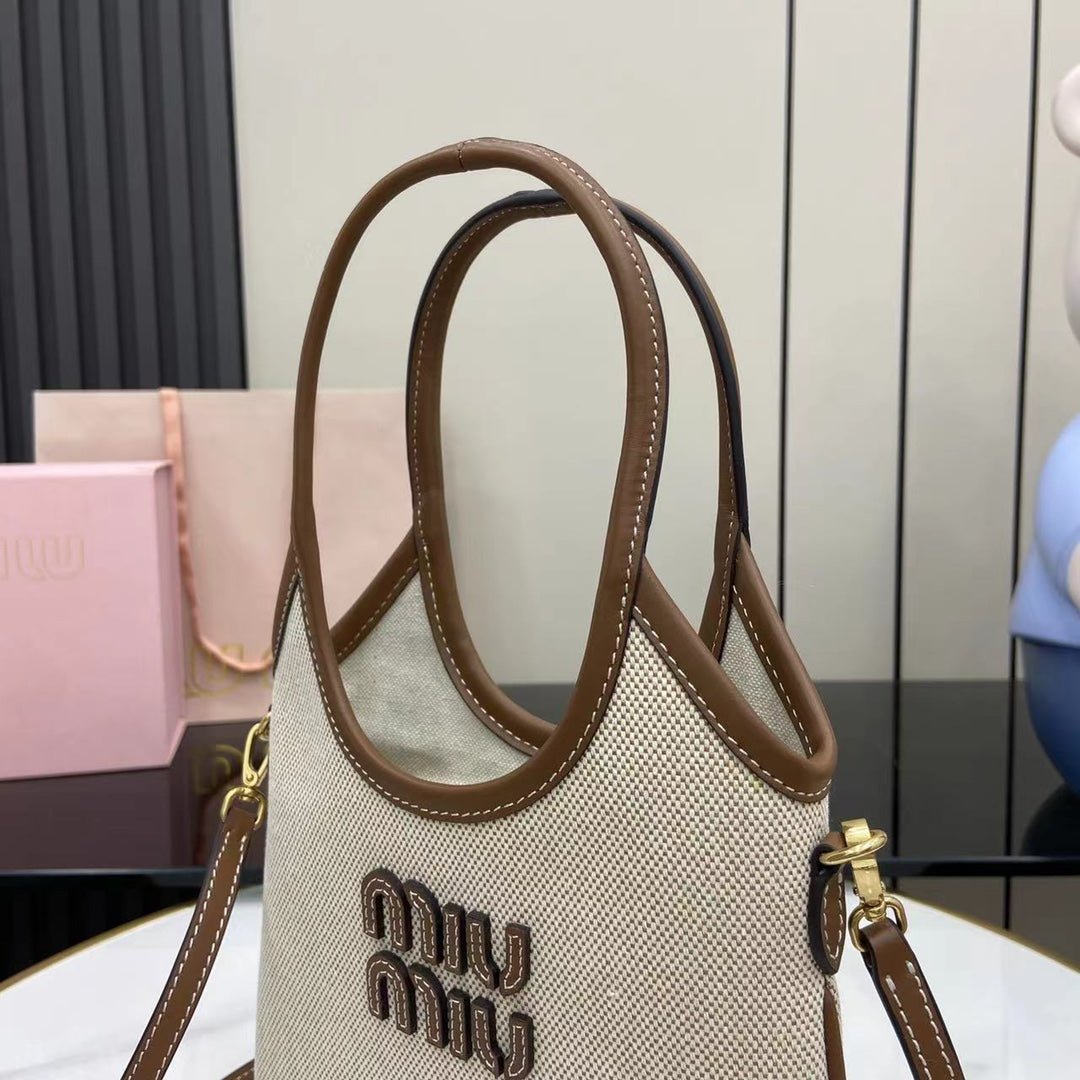 Ivy Canvas and Leather Tote Bag