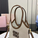 Ivy Canvas and Leather Tote Bag