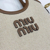 Ivy Canvas and Leather Tote Bag