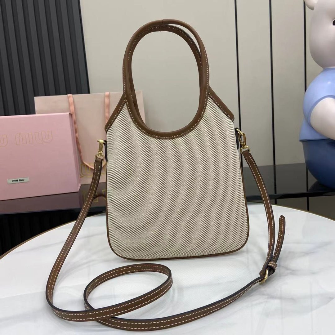 Ivy Canvas and Leather Tote Bag