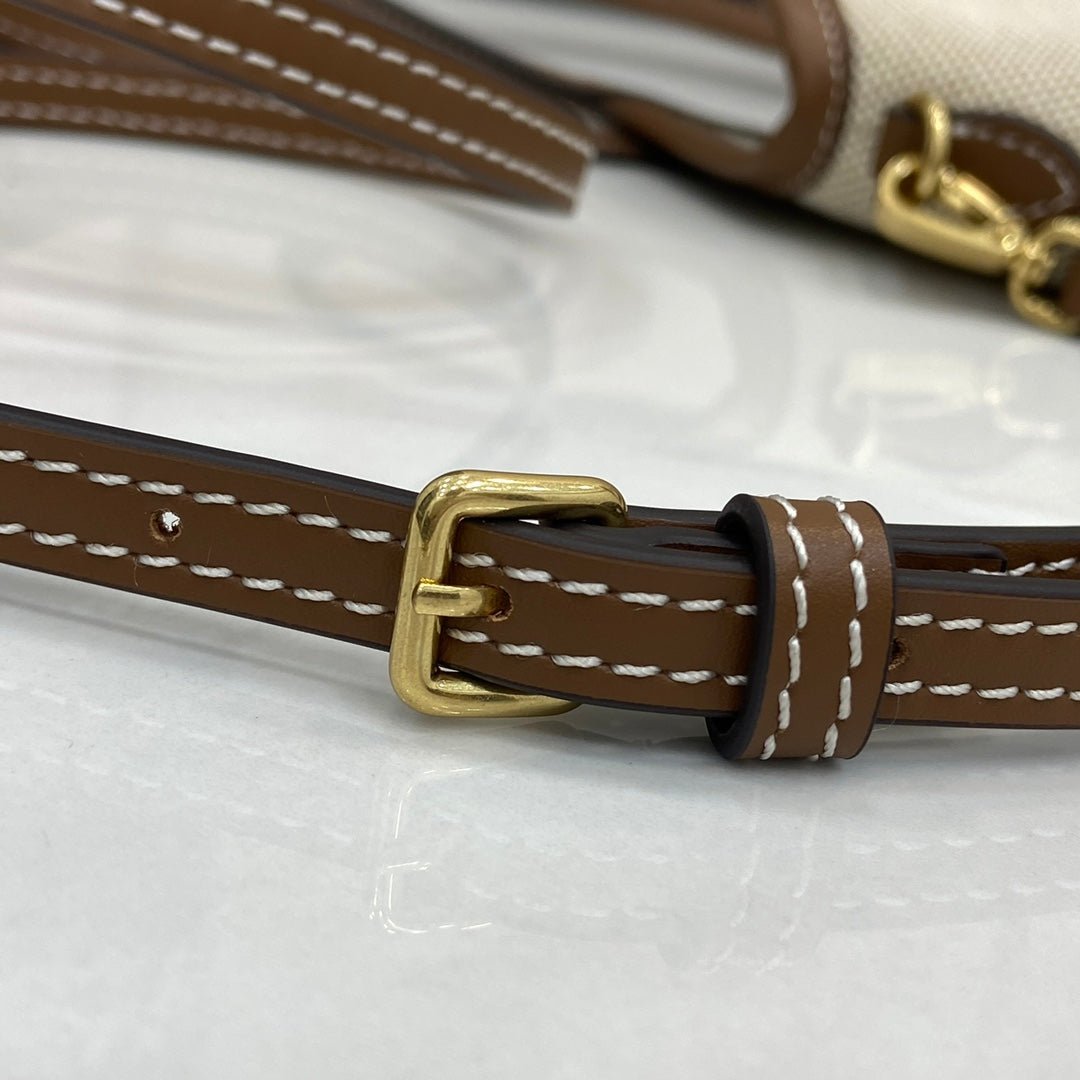 Ivy Canvas and Leather Tote Bag