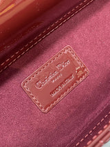 Lady D - Joy Bag Red – Elegant Patent Leather with Classic Cannage Design