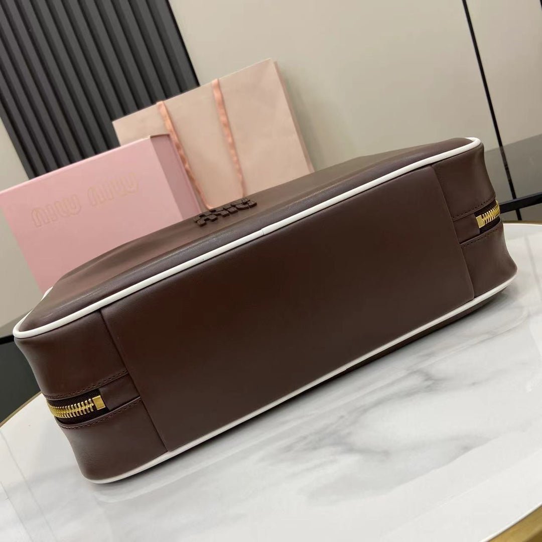 Luxury Calfskin Leather Top - Handle Briefcase Bag