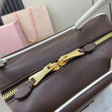 Luxury Calfskin Leather Top - Handle Briefcase Bag
