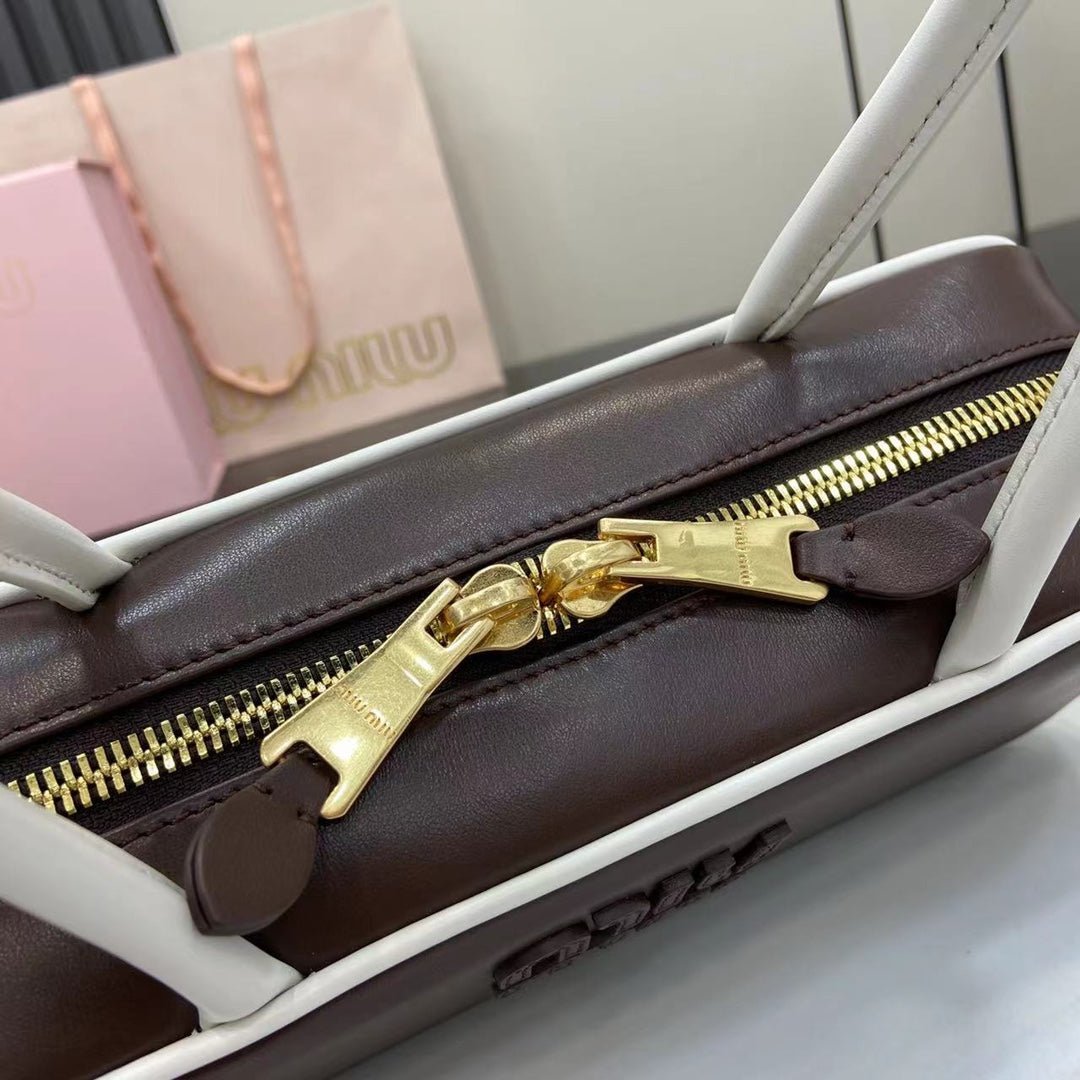 Luxury Retro Leather Bowling Bag