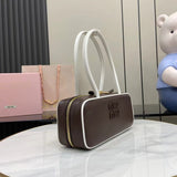 Luxury Retro Leather Bowling Bag