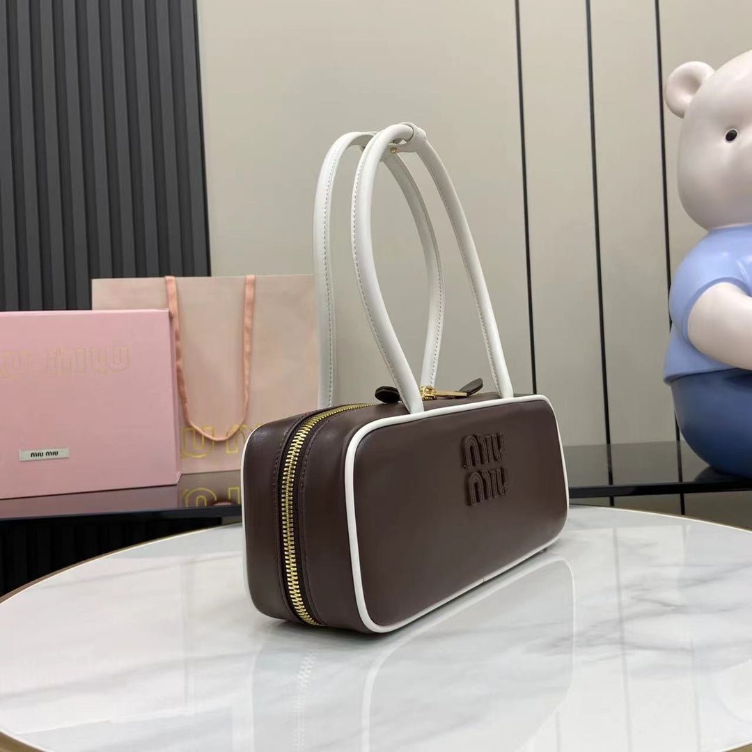 Luxury Retro Leather Bowling Bag