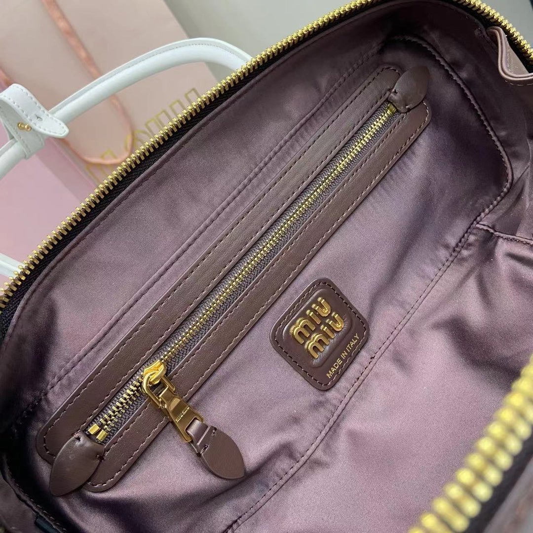 Luxury Retro Leather Bowling Bag