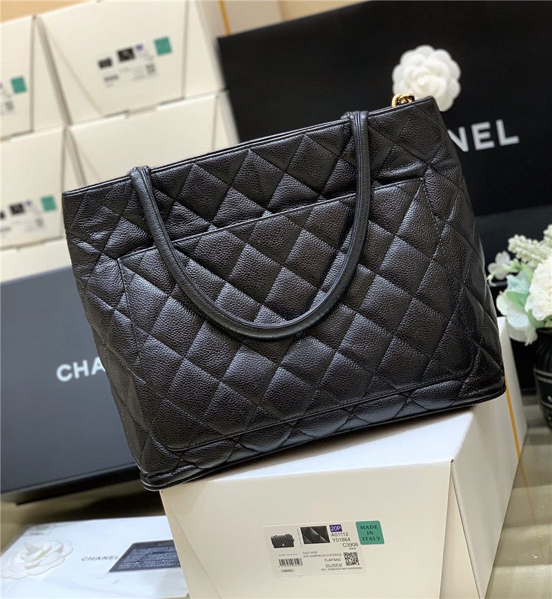 Medallion Tote Caviar Skin Bag