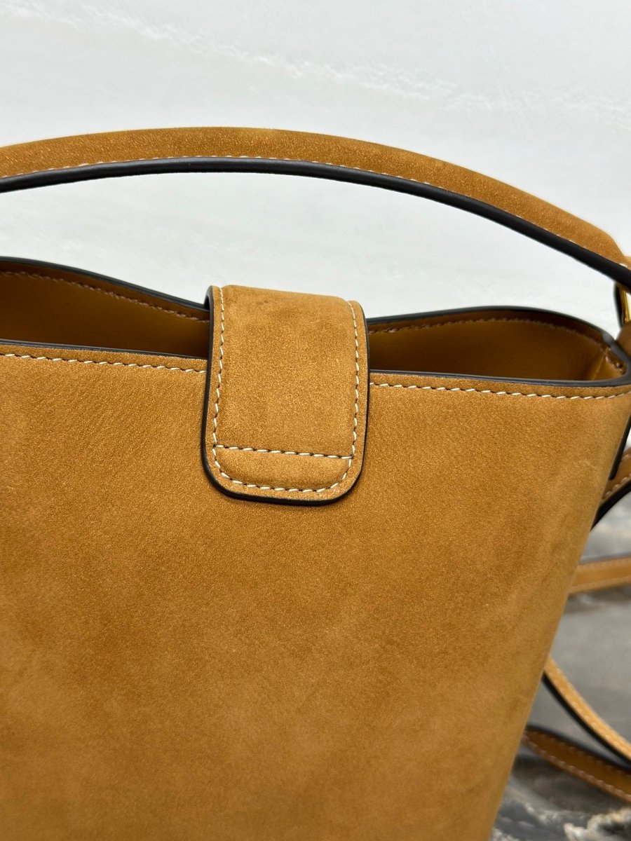 Medium Bucket Bag in Suede Calfskin