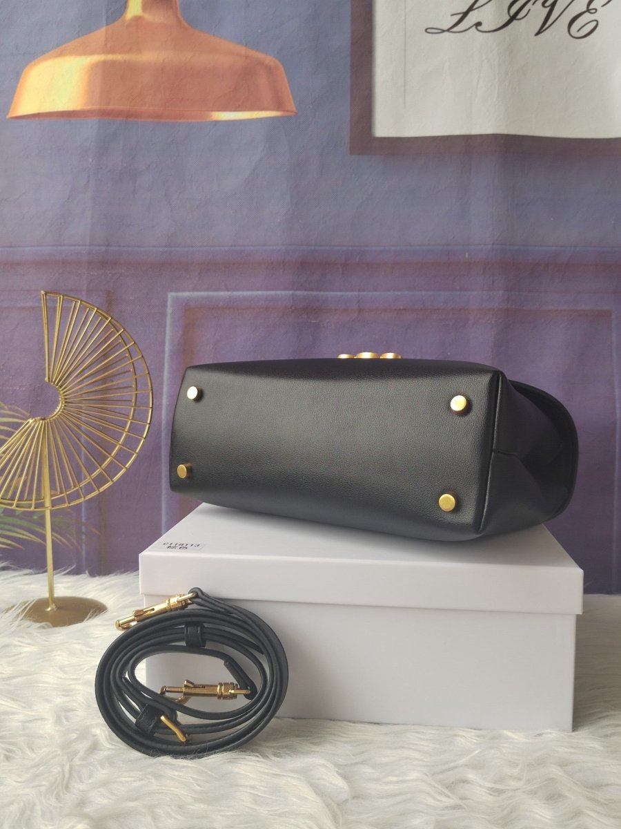 Medium Soft Cowhide Handbag with Modern Silhouette