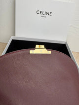 Medium Supple Calfskin Shoulder Bag in Burgundy