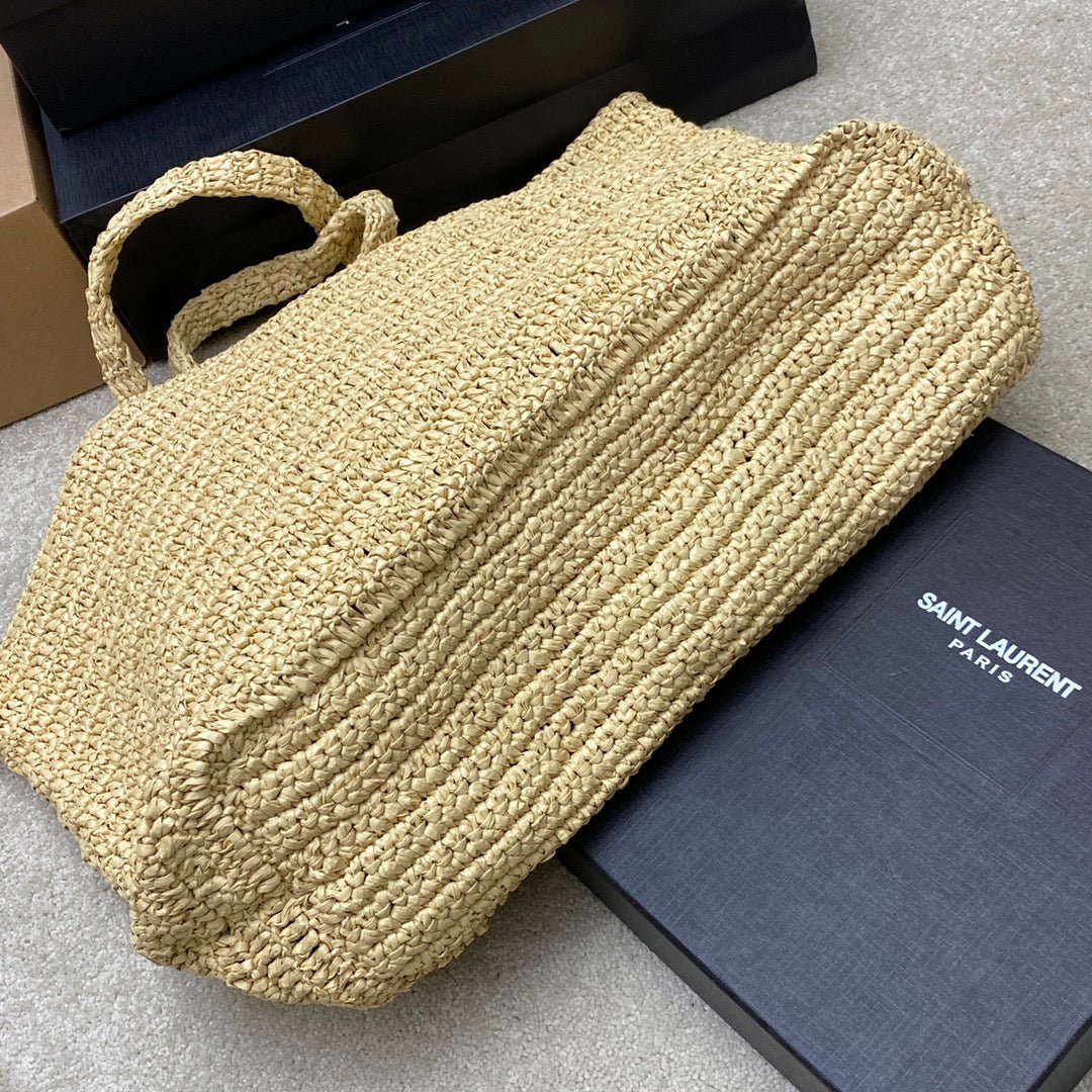 Rive Gauche Raffia Tote Bag – Luxury Inspired Summer Design