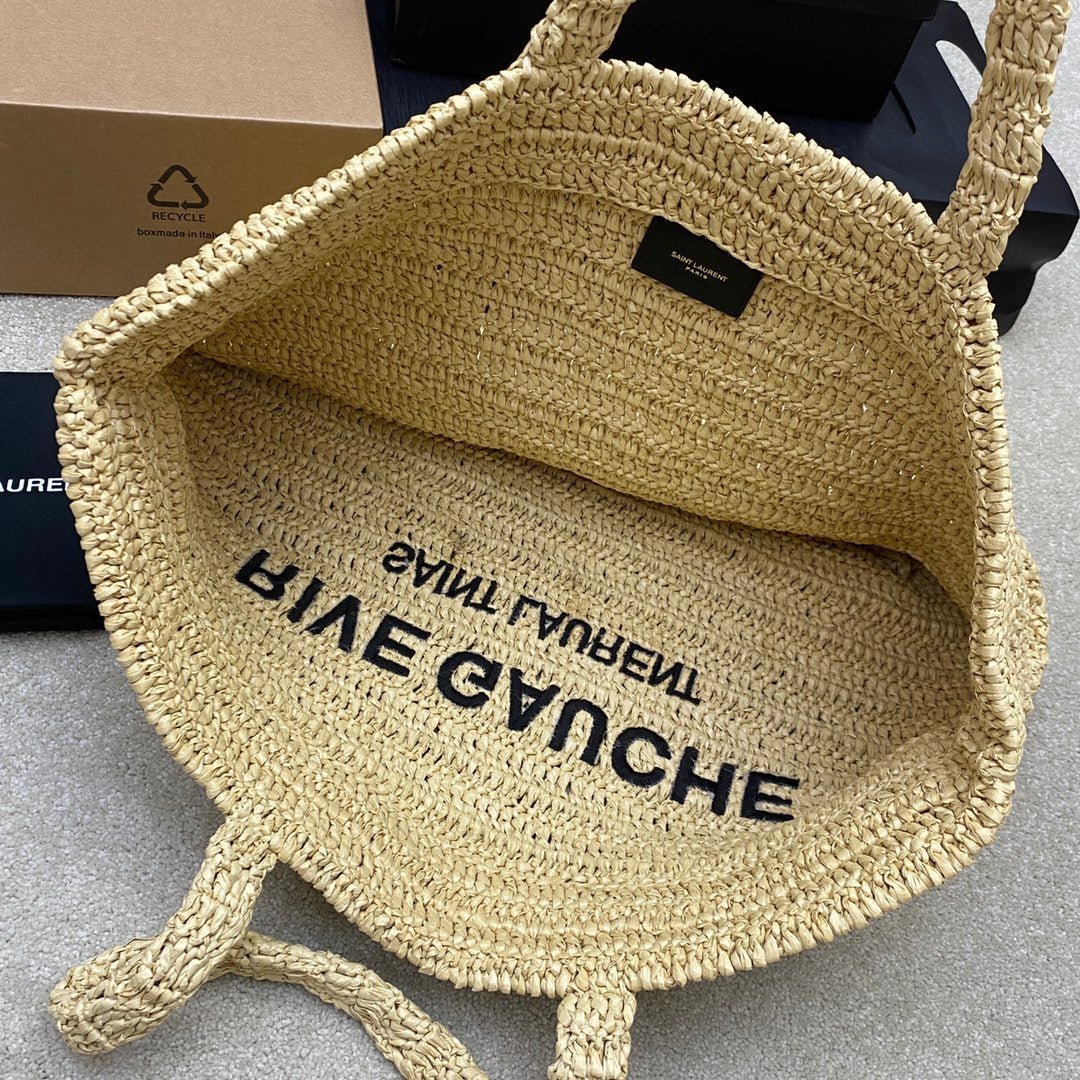 Rive Gauche Raffia Tote Bag – Luxury Inspired Summer Design
