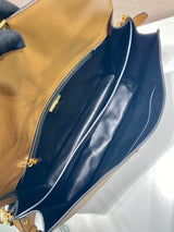 Soft Sound Large Leather Shoulder Bag in Caramel