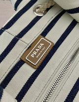 Striped Canvas Drawstring Duffel Bag – Nautical - Inspired Travel Essential