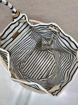 Striped Canvas Drawstring Duffel Bag – Nautical - Inspired Travel Essential