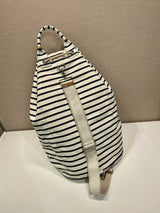 Striped Canvas Drawstring Duffel Bag – Nautical - Inspired Travel Essential