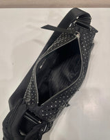Studded Re - Nylon Shoulder Bag – Fashionable Rivet Design